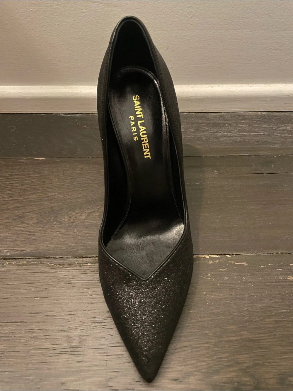 Saint Laurent Black Pointed-Toe Stiletto Heel - Picture 2 of 9